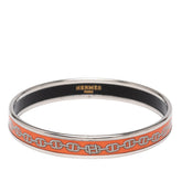 エルメス エマイユ シェーヌダンクル モチーフ バングル シルバー オレンジ メタル レディース HERMES 【中古】